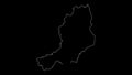 Mid Ulster Northern Ireland district map outline animation