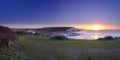 Mid-winter sunrise on the Seven Sisters and the Cuckmere Haven from near Seaford, East Sussex, UK