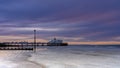 Mid-winter sunrsie on Eastbourne Pier, East Sussex, UK Royalty Free Stock Photo