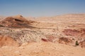 Midbar Yehuda hatichon reserve in the judean desert in Israel, mountain landscape, wadi near the dead sea, travel middle east Royalty Free Stock Photo