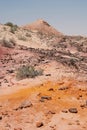 Midbar Yehuda hatichon reserve in the judean desert in Israel, mountain landscape, wadi near the dead sea Royalty Free Stock Photo