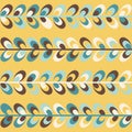 Midcentury geometric retro pattern, vintage colors