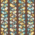 Midcentury geometric retro pattern, vintage colors