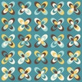 Midcentury geometric retro pattern, vintage colors