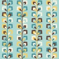 Midcentury geometric retro pattern, vintage colors