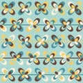 Midcentury geometric retro pattern, vintage colors