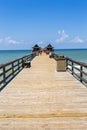 Midday at the Pier in Naples, Florida, Gulf of Mexico Royalty Free Stock Photo
