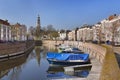 Middelburg with the Lange Jan church in The Netherlands Royalty Free Stock Photo