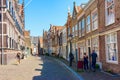 MIDDELBURG, NETHERLANDS - Apr 20, 2018: Historic street in Middelburg, Zeeland