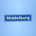 Middelburg place name sign in the Netherlands