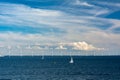 Middelgrunden offshore wind farm in Copenhagen Royalty Free Stock Photo