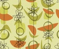Middle age bio shapes seamless pattern