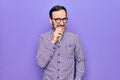 Middle age handsome man wearing casual shirt and glasses over isolated white background smiling looking confident at the camera Royalty Free Stock Photo