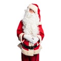 Middle age handsome man wearing Santa Claus costume and beard standing looking sleepy and tired, exhausted for fatigue and Royalty Free Stock Photo