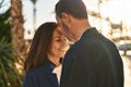 Middle age man and woman couple standing together at park Royalty Free Stock Photo