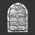 Middle age vintage door