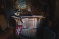 Middle age wooden wash tub