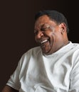 Middle aged African American man laughing Royalty Free Stock Photo
