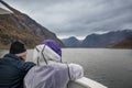 Couple on the fiord cruise