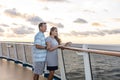 Middle aged couple enjoying a Caribbean Cruise vacation together Royalty Free Stock Photo