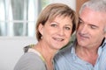 Middle-aged couple at home Royalty Free Stock Photo