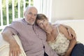 Middle Aged Couple Sitting On Couch