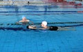 Middle Aged Couple In Swimming Pool Royalty Free Stock Photo