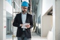 Middle-aged engineer in hardhat