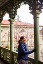 Middle aged lady in old authentic house in Tbilisi, Geogria