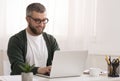 Middle aged man enjoying his job, working from home Royalty Free Stock Photo