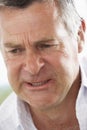 Middle Aged Man Frowning Royalty Free Stock Photo