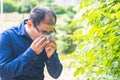 Man allergic to pollen Royalty Free Stock Photo