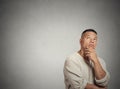 Middle aged man thinking looking up Royalty Free Stock Photo