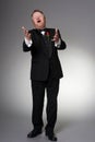 Middle aged opera singer performing Royalty Free Stock Photo