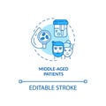 Middle-aged patients concept icon