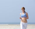 Middle aged woman enjoying exercise outdoors Royalty Free Stock Photo