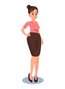 Middle Aged Woman in Formal Clothes Illustration