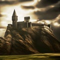 Middle-ages castle fornification Royalty Free Stock Photo