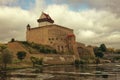 Middle ages Hermann castle in Narva, Estonia. Royalty Free Stock Photo