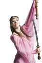 Beautiful warrior girl Royalty Free Stock Photo