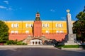 Middle arsenal tower of Moscow Kremlin with Romanovsky obelisk and grotto, Russia Royalty Free Stock Photo