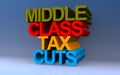 Middle class tax cuts on blue