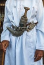 Omani man with khanjar knife at the Souk in Sinaw