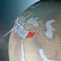 Middle East as seen from space, drone Royalty Free Stock Photo
