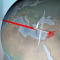 Middle East as seen from space, drone Royalty Free Stock Photo