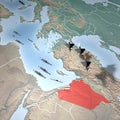 Middle East as seen from space, Syria Royalty Free Stock Photo