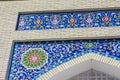 Beautiful adian palace decorated with colourful mosaic ornament