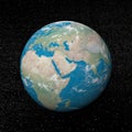 Middle east on earth - 3D render Royalty Free Stock Photo