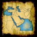 Middle East old map Royalty Free Stock Photo
