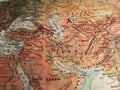 Middle East old map Royalty Free Stock Photo